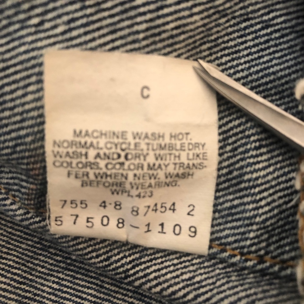 LEVI’S VTG Trucker Denim Jean Jacket 57508-1109 - Picture 11 of 15